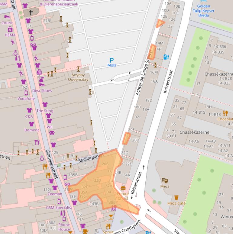 Kaart van postcodegebied 4811HM.