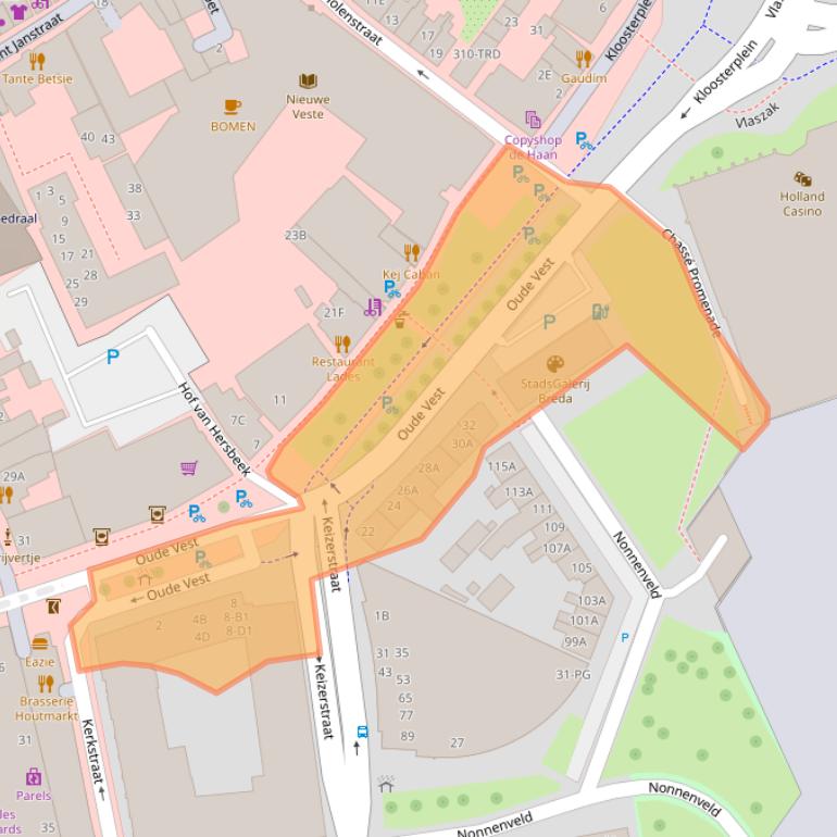 Kaart van postcodegebied 4811HT.