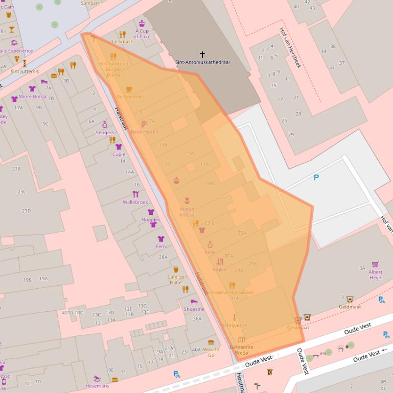 Kaart van postcodegebied 4811HV.