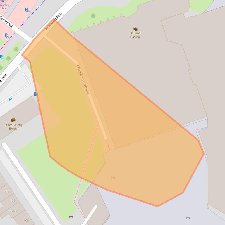 Kaart van postcodegebied 4811HZ.