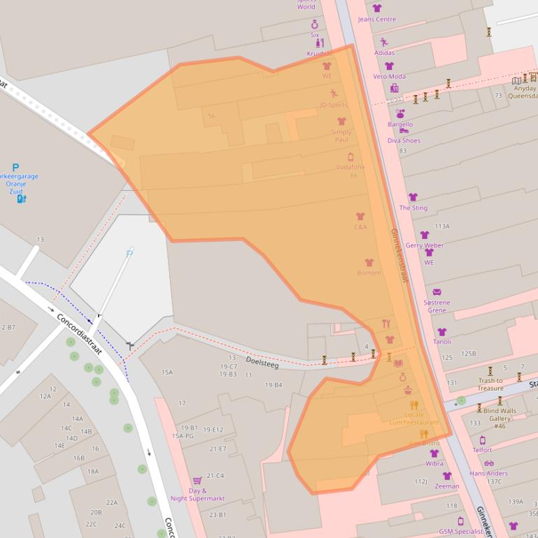 Kaart van postcodegebied 4811JJ.