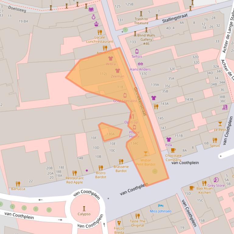 Kaart van postcodegebied 4811JK.