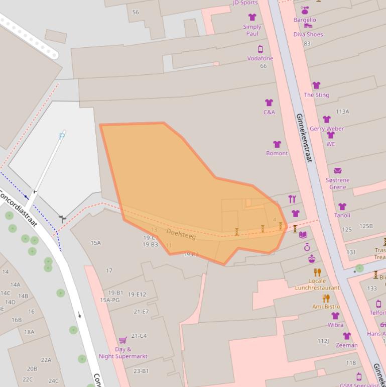 Kaart van postcodegebied 4811JM.