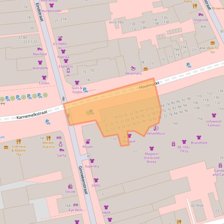 Kaart van postcodegebied 4811JR.