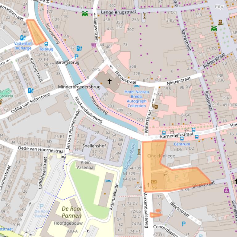 Kaart van postcodegebied 4811KA.