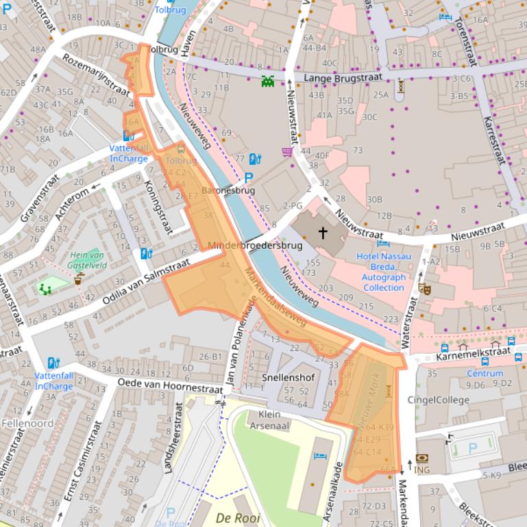 Kaart van postcodegebied 4811KC.