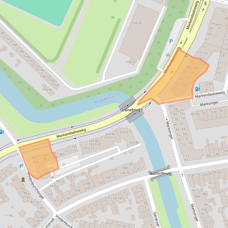Kaart van postcodegebied 4811KX.