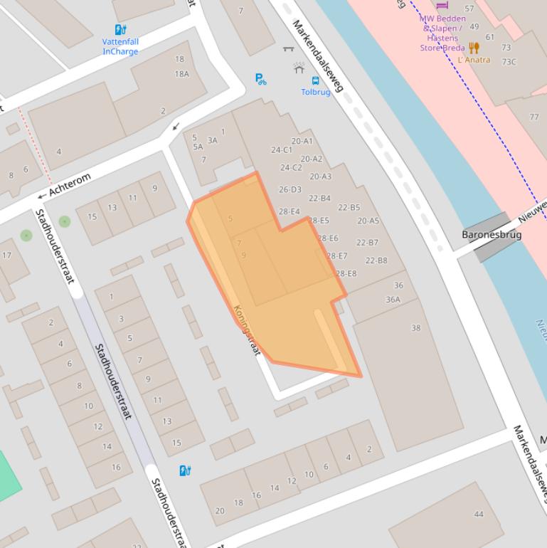 Kaart van postcodegebied 4811LC.