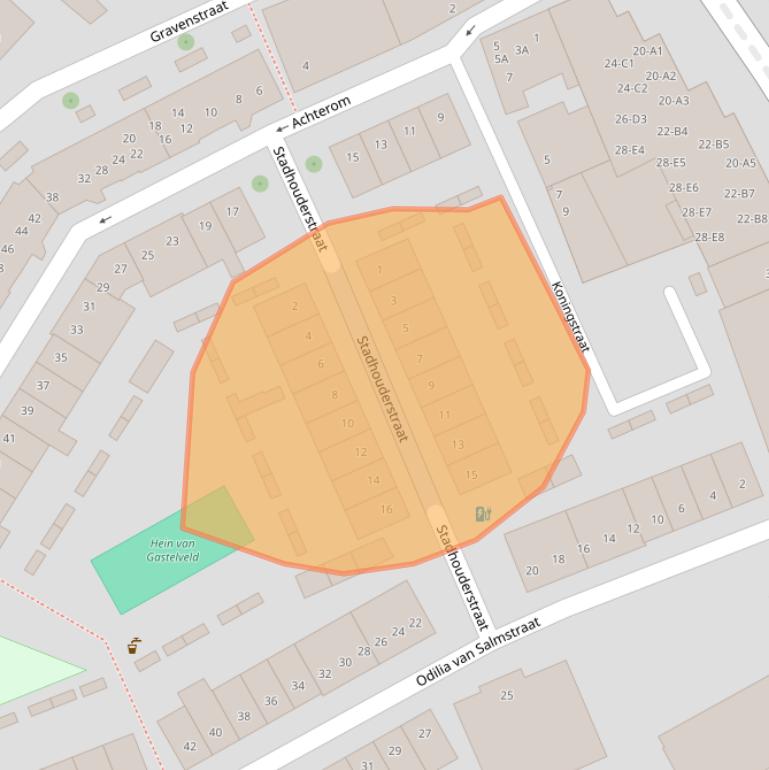 Kaart van postcodegebied 4811LD.