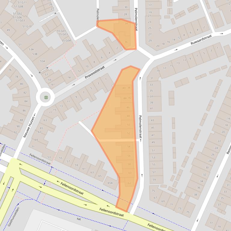 Kaart van postcodegebied 4811LP.