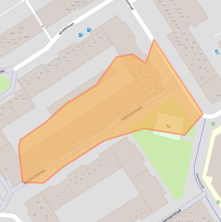 Kaart van postcodegebied 4811MH.