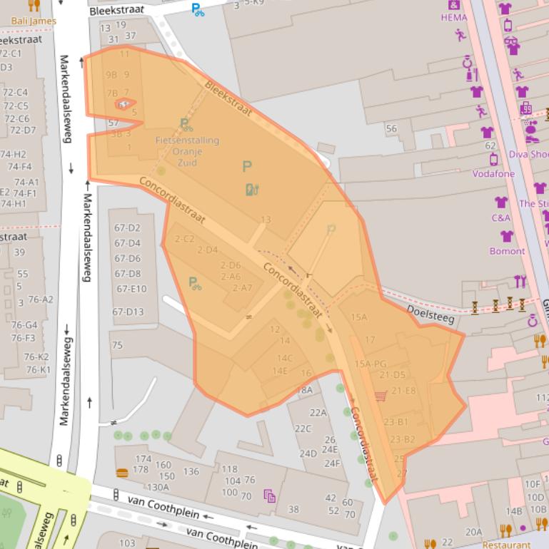 Kaart van postcodegebied 4811NA.