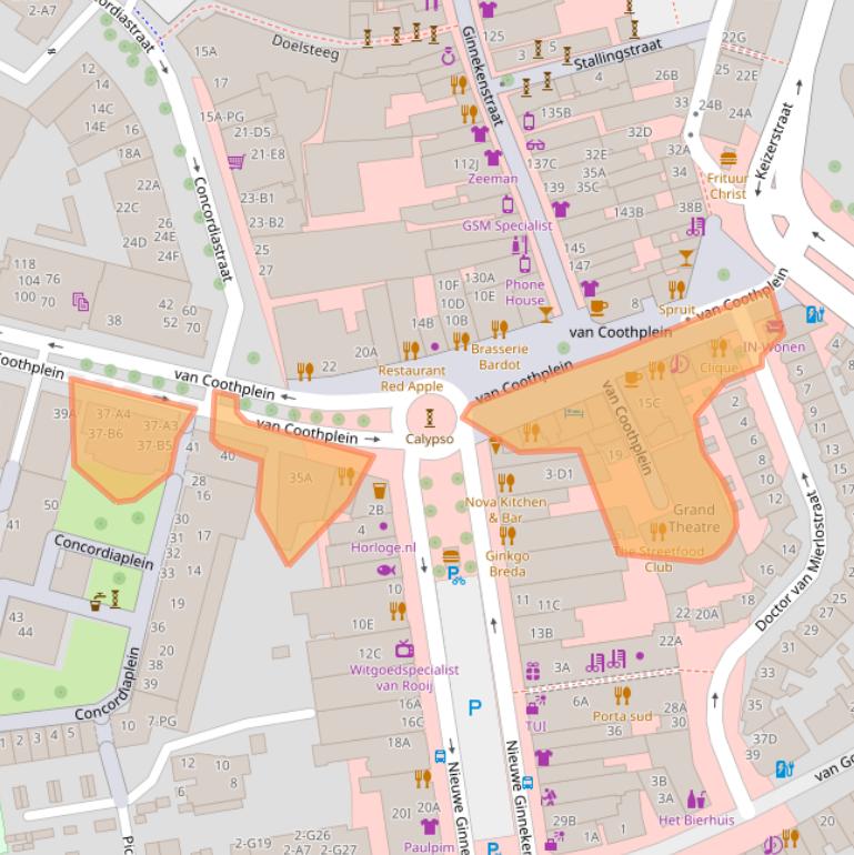 Kaart van postcodegebied 4811NC.