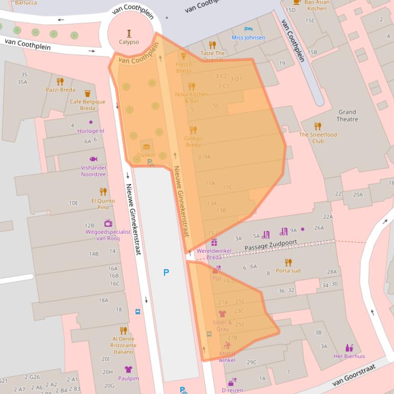 Kaart van postcodegebied 4811NM.