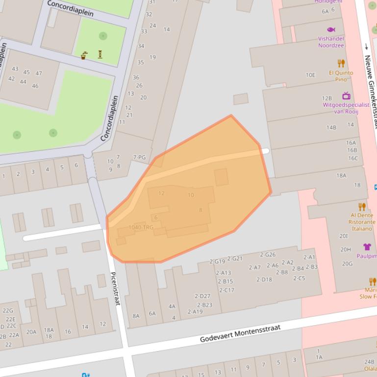 Kaart van postcodegebied 4811PH.