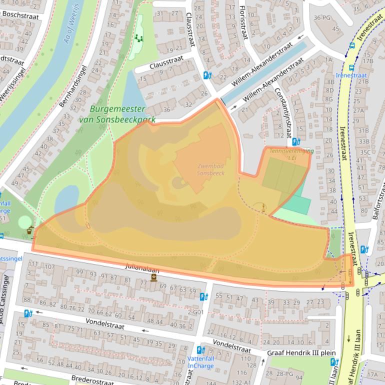 Kaart van postcodegebied 4811PS.