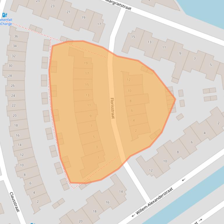 Kaart van postcodegebied 4811PW.