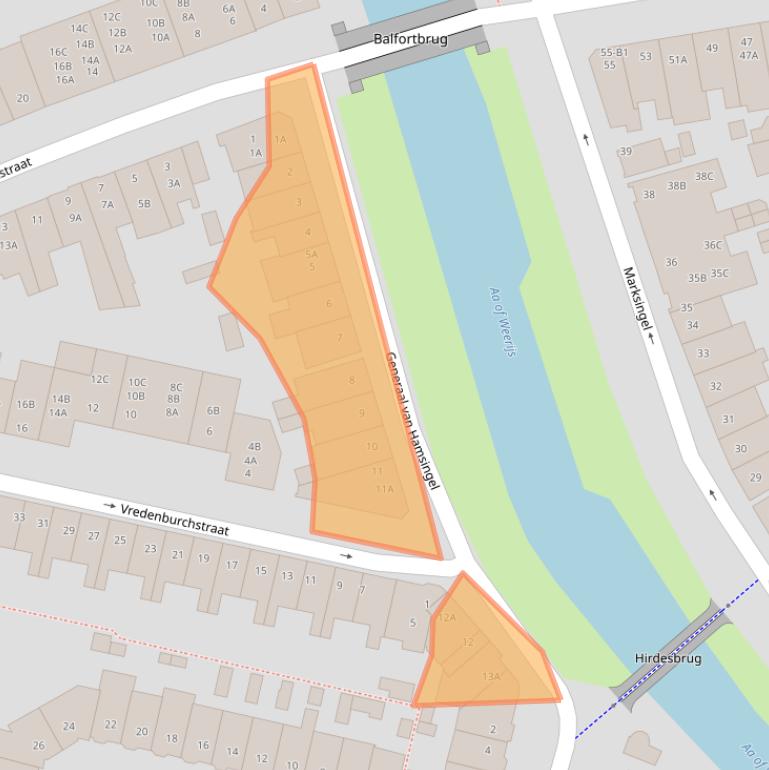 Kaart van postcodegebied 4811RA.