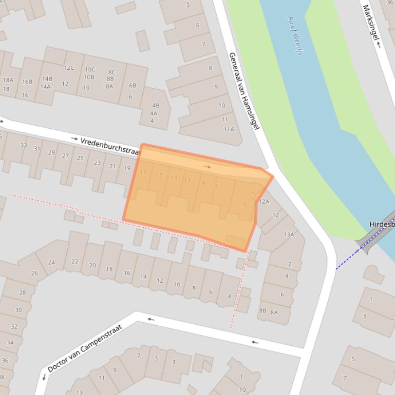 Kaart van postcodegebied 4811RB.