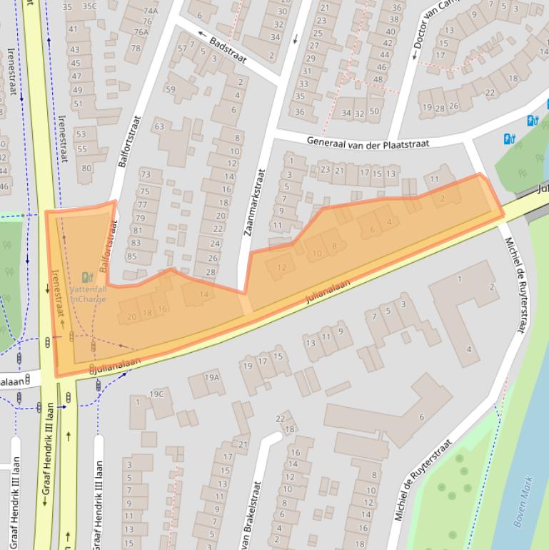 Kaart van postcodegebied 4811RK.