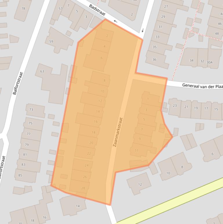 Kaart van postcodegebied 4811RL.