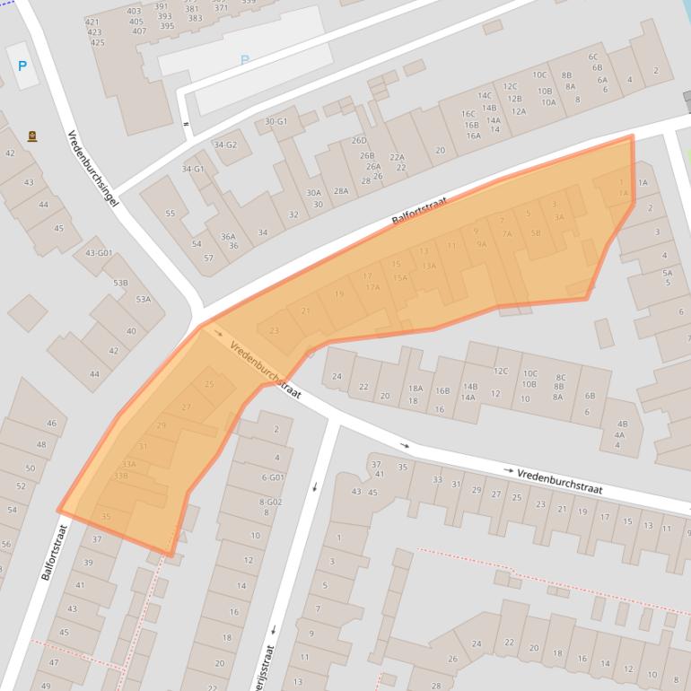 Kaart van postcodegebied 4811RR.