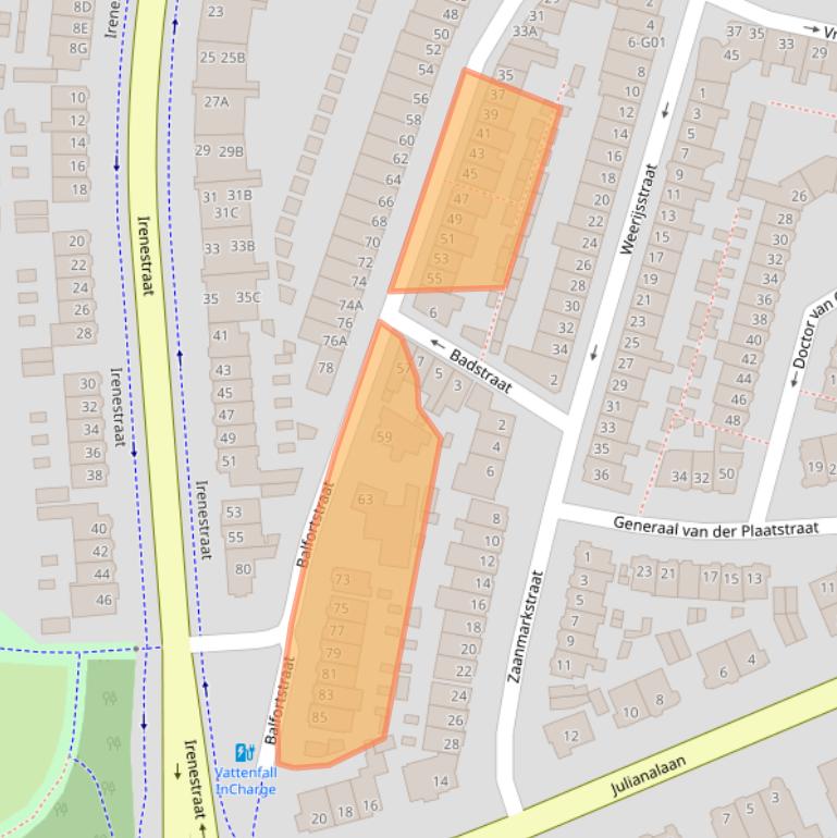 Kaart van postcodegebied 4811RS.