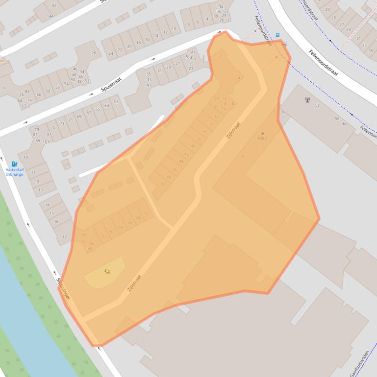 Kaart van postcodegebied 4811RZ.