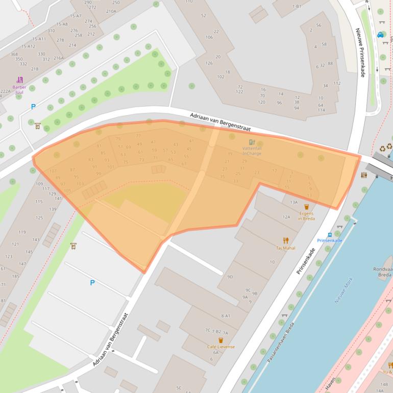 Kaart van postcodegebied 4811SN.