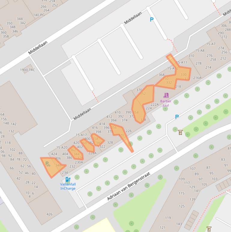 Kaart van postcodegebied 4811SX.
