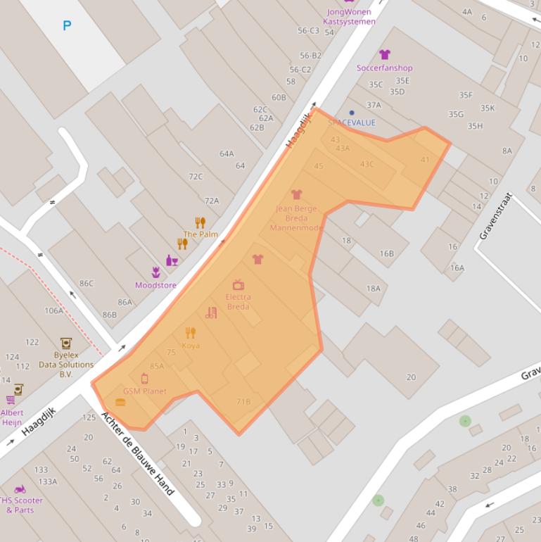 Kaart van postcodegebied 4811TP.