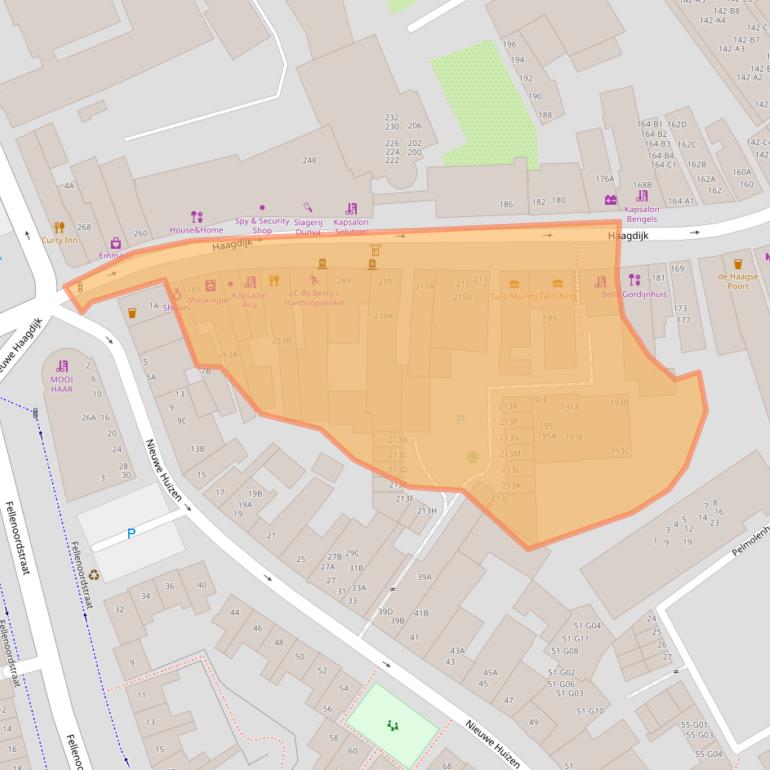 Kaart van postcodegebied 4811TS.