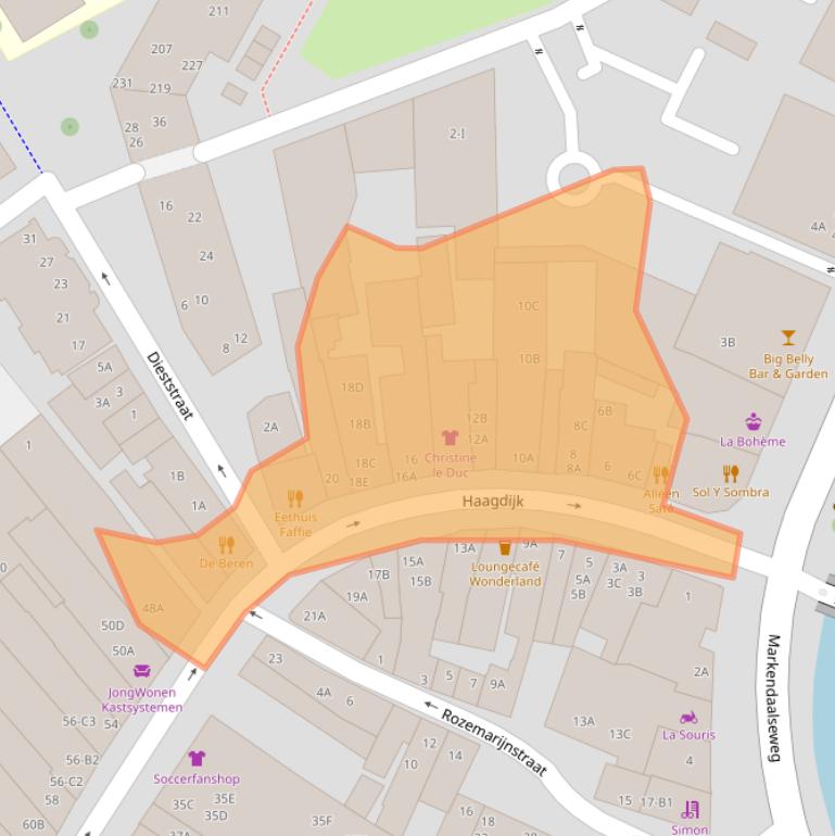 Kaart van postcodegebied 4811TT.