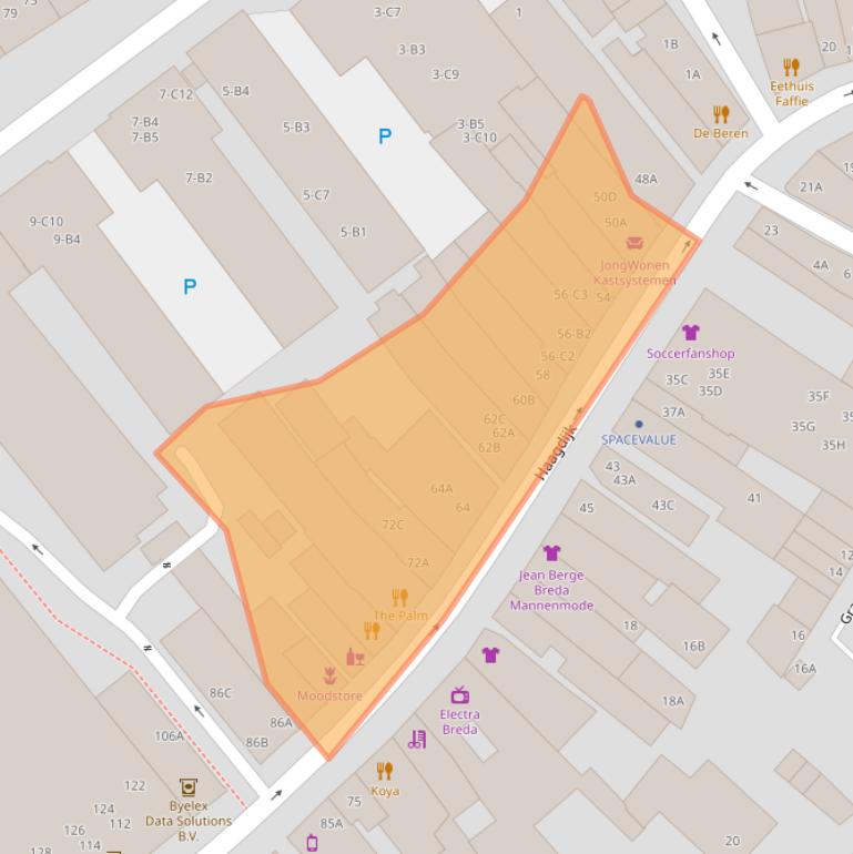 Kaart van postcodegebied 4811TV.