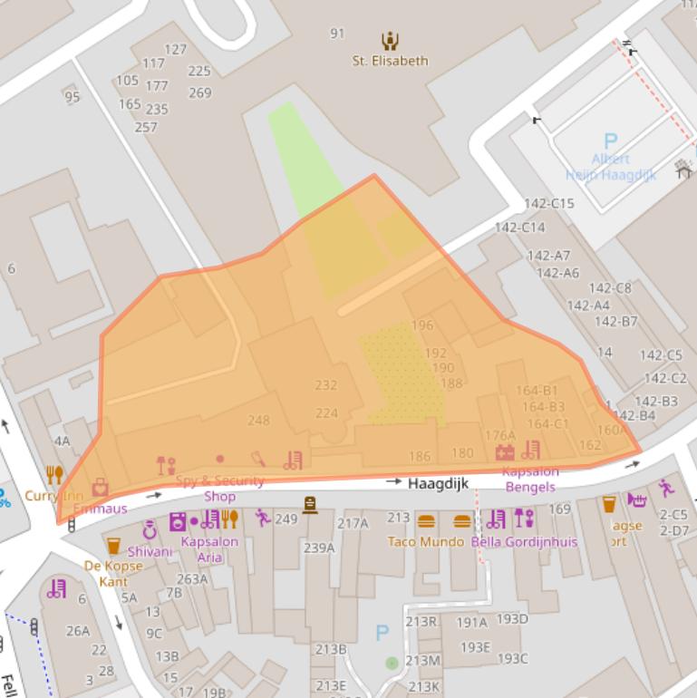 Kaart van postcodegebied 4811TX.