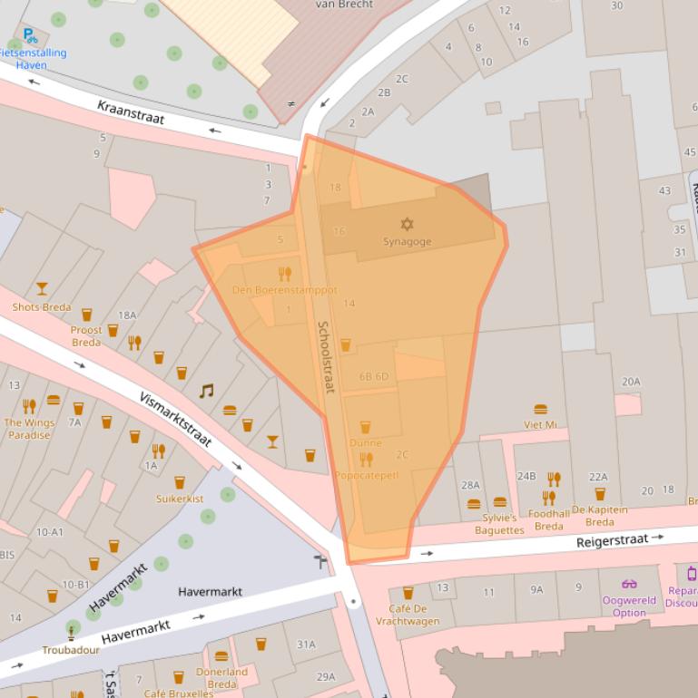 Kaart van postcodegebied 4811WB.