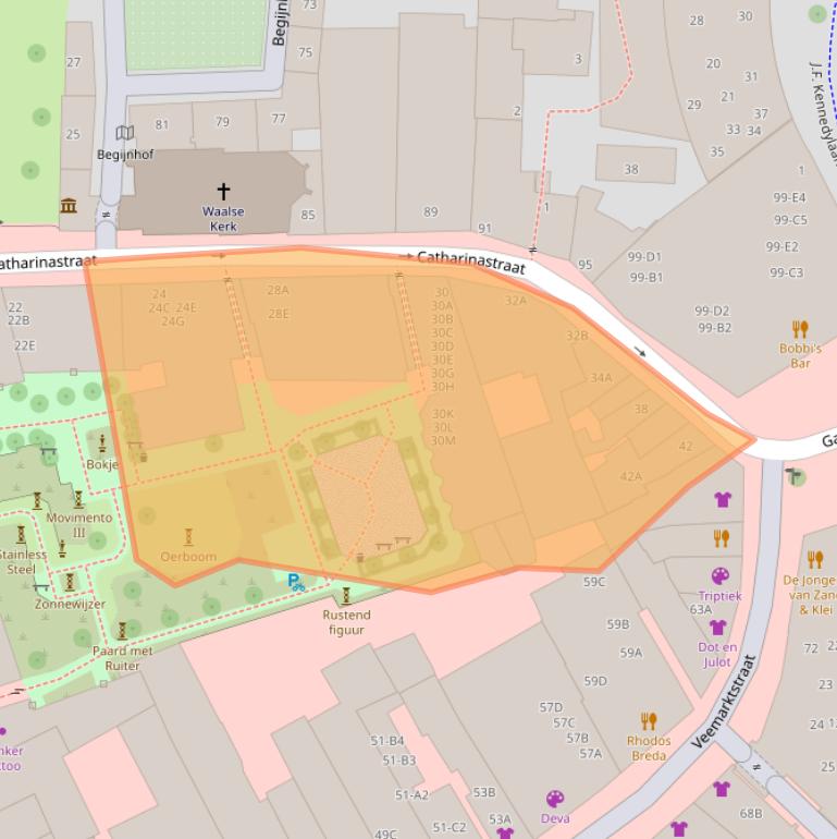 Kaart van postcodegebied 4811XJ.
