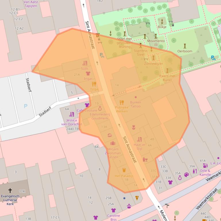 Kaart van postcodegebied 4811XK.