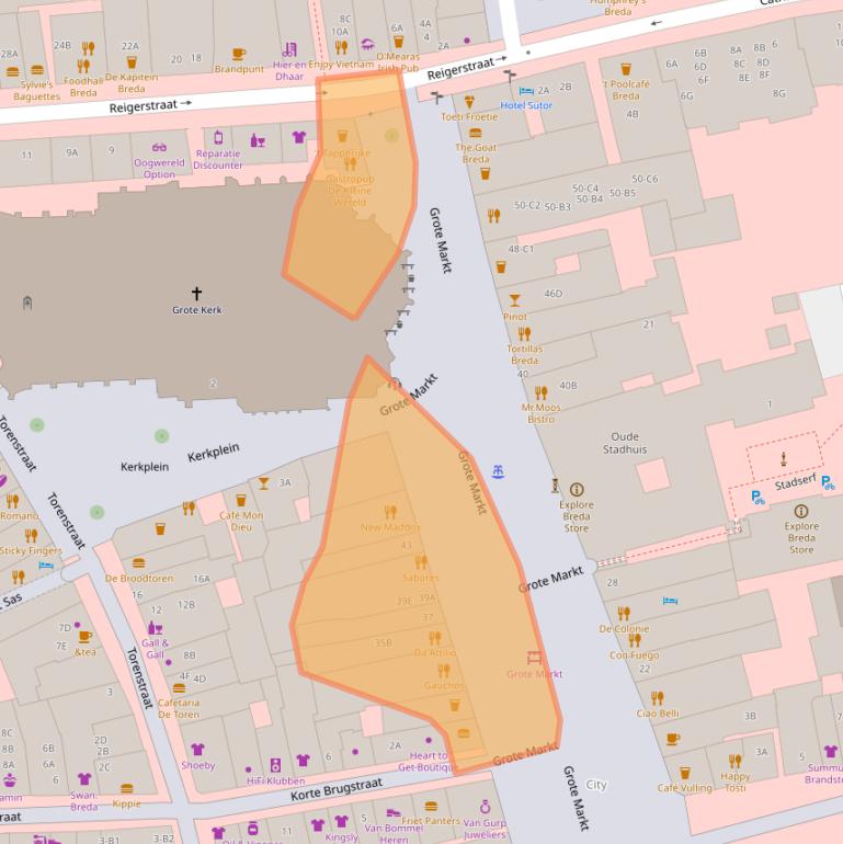 Kaart van postcodegebied 4811XP.