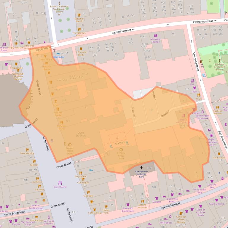 Kaart van postcodegebied 4811XS.