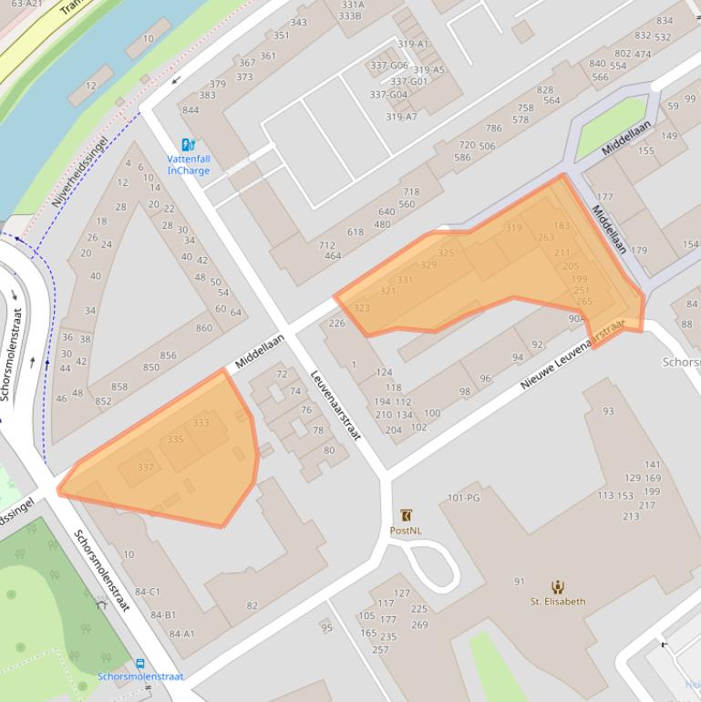 Kaart van postcodegebied 4811ZX.