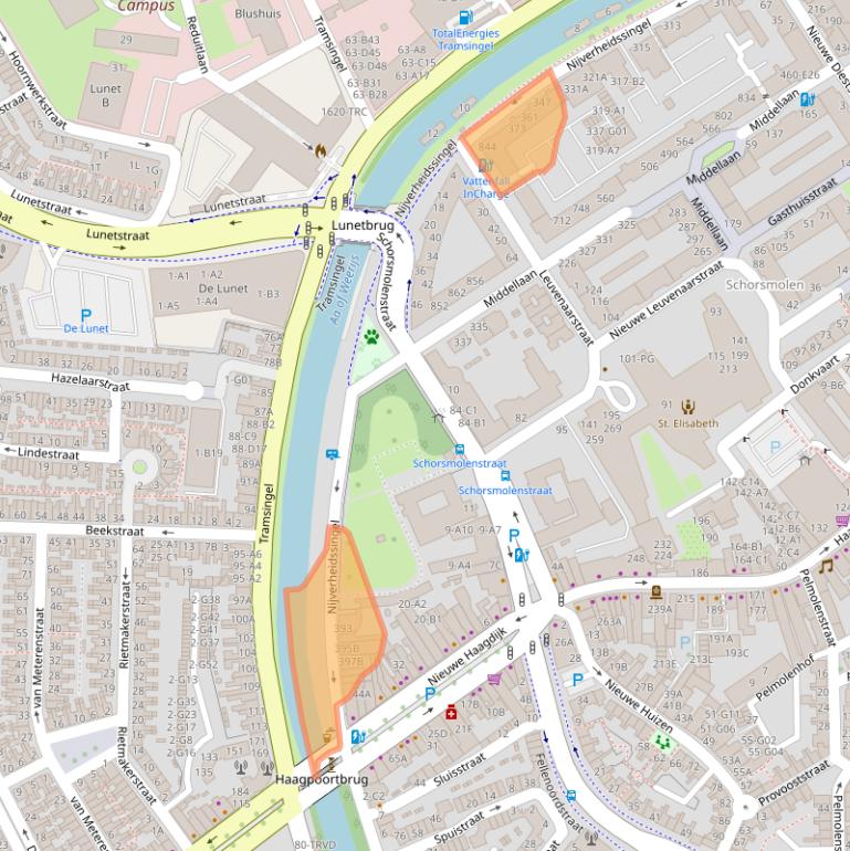 Kaart van postcodegebied 4811ZZ.