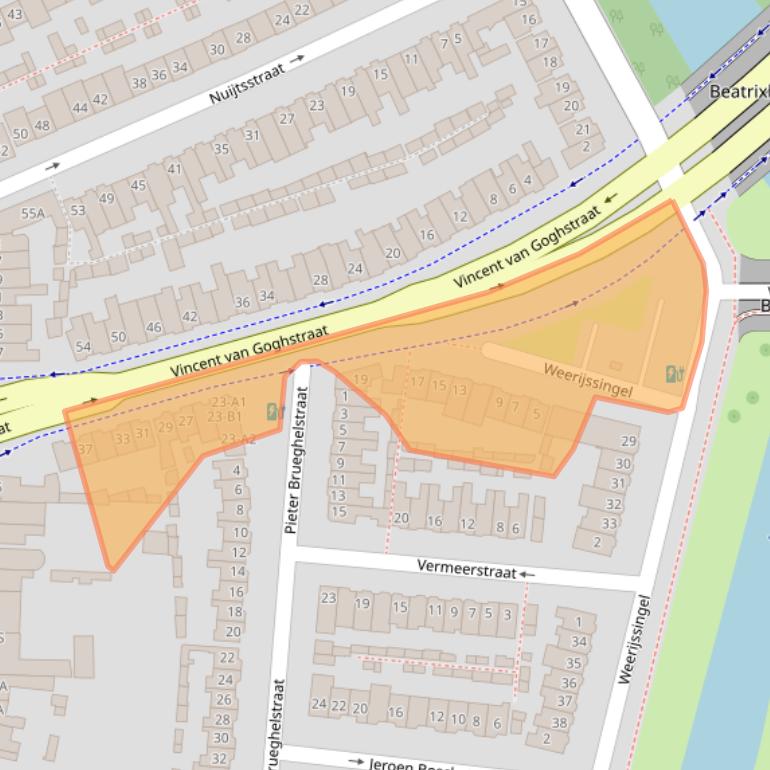 Kaart van postcodegebied 4812AN.