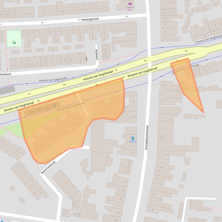 Kaart van postcodegebied 4812AP.