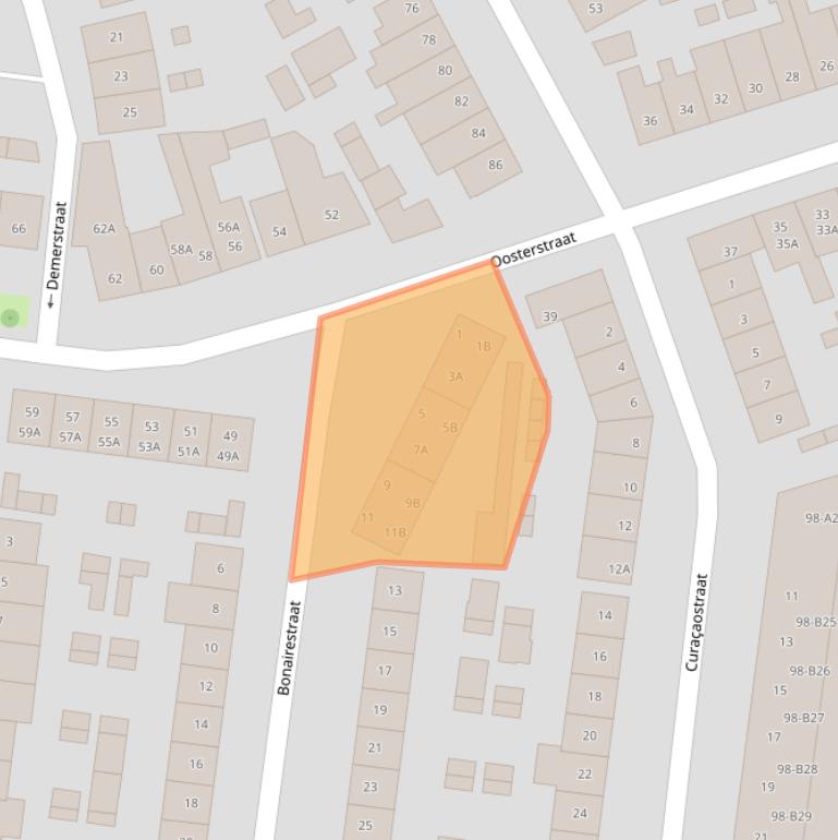 Kaart van postcodegebied 4812CB.