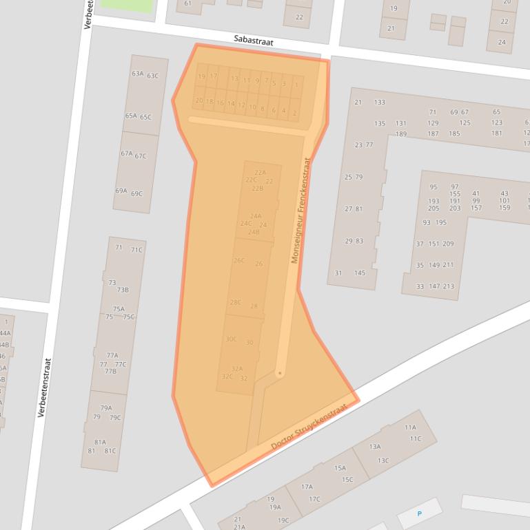 Kaart van postcodegebied 4812CG.