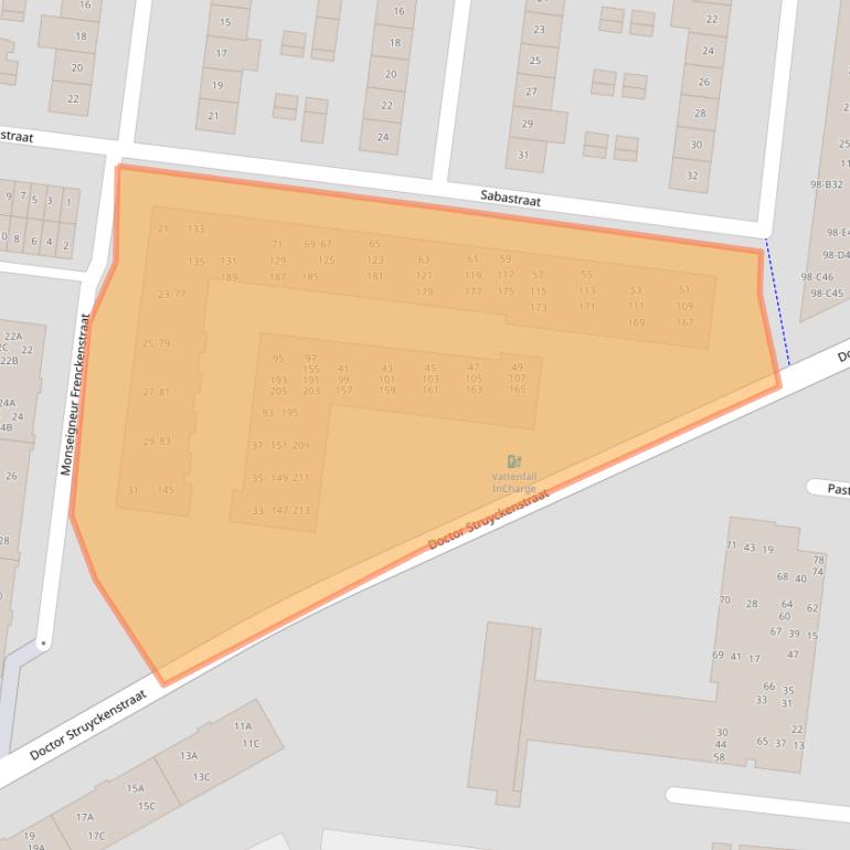 Kaart van postcodegebied 4812CP.