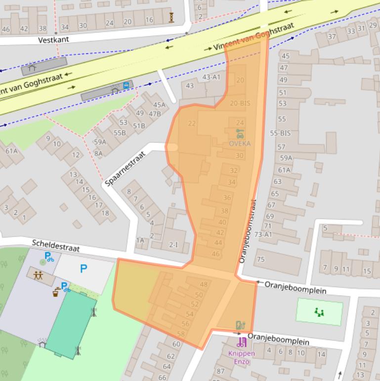 Kaart van postcodegebied 4812EJ.