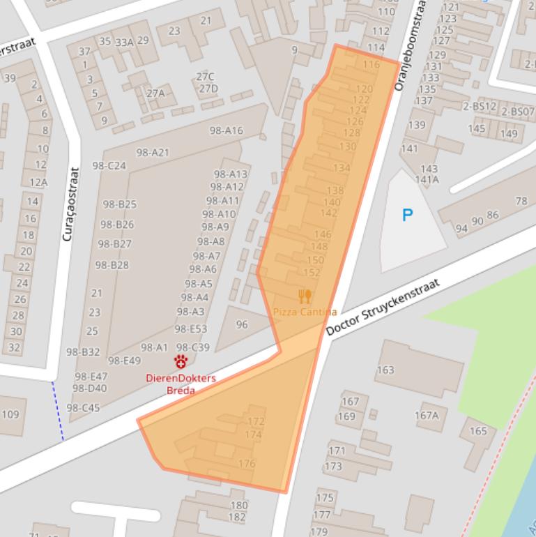 Kaart van postcodegebied 4812EL.