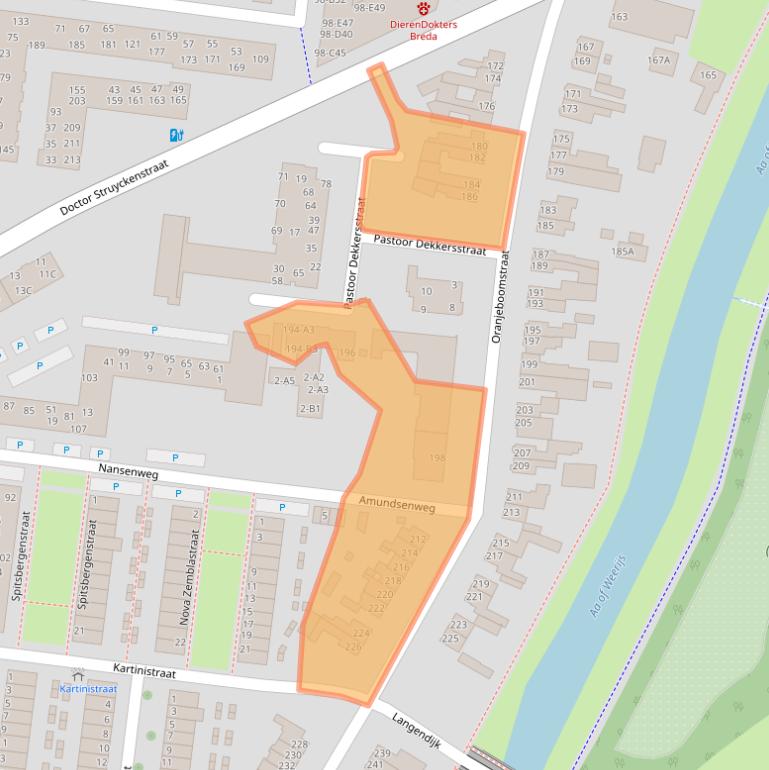 Kaart van postcodegebied 4812EM.